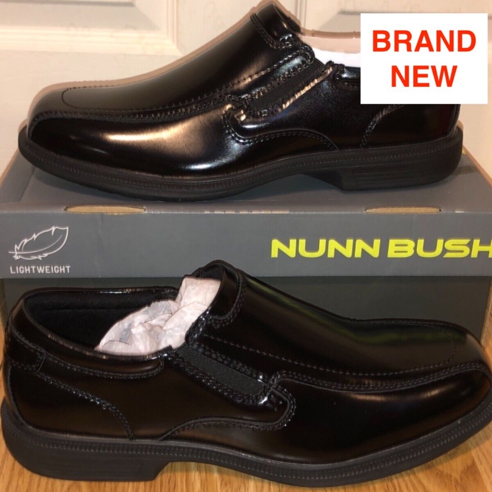 Nunn Bush Mens Bleeker Street Slip On Loafer Kore Slip Resistant Comfort Sz 9.5